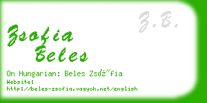 zsofia beles business card